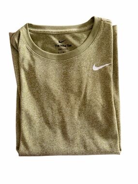 Nike Dri-FIT Olive Green Athletic Tee - Medium